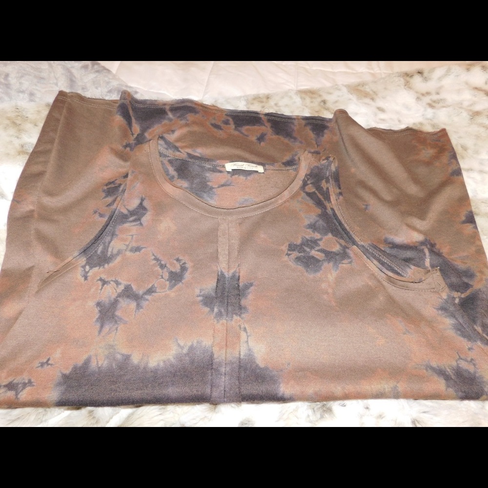Brown & Navy TieDye Dress